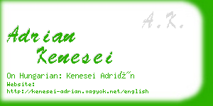adrian kenesei business card